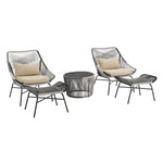 Ashland 5-Piece Conversation Set in Cream