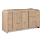 Fluted Solid Wood And Oak Veneer Dresser in Natural