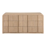 Fluted Solid Wood And Oak Veneer Dresser in Natural