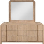 Fluted Solid Wood And Oak Veneer Dresser in Natural