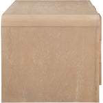 Fluted Solid Wood And Oak Veneer Dresser in Natural