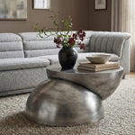 Boulder Iron Coffee Table in Silver