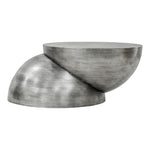 Boulder Iron Coffee Table in Silver