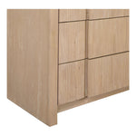 Fluted Solid Wood And Oak Veneer Dresser in Natural
