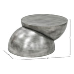 Boulder Iron Coffee Table in Silver