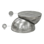 Boulder Iron Coffee Table in Silver