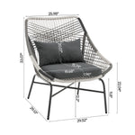 Ashland 5-Piece Conversation Set in Gray