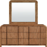 Fluted Solid Wood And Oak Veneer Dresser in Walnut