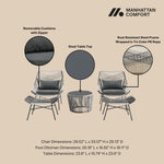 Ashland 5-Piece Conversation Set in Gray
