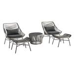Ashland 5-Piece Conversation Set in Gray