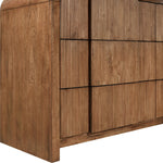 Fluted Solid Wood And Oak Veneer Dresser in Walnut