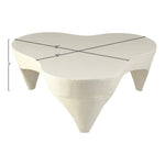 Bourges Aluminum Coffee Table in Cream