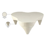 Bourges Aluminum Coffee Table in Cream