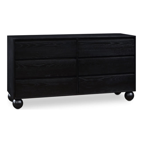 Kent Ash Wood Dresser in Black
