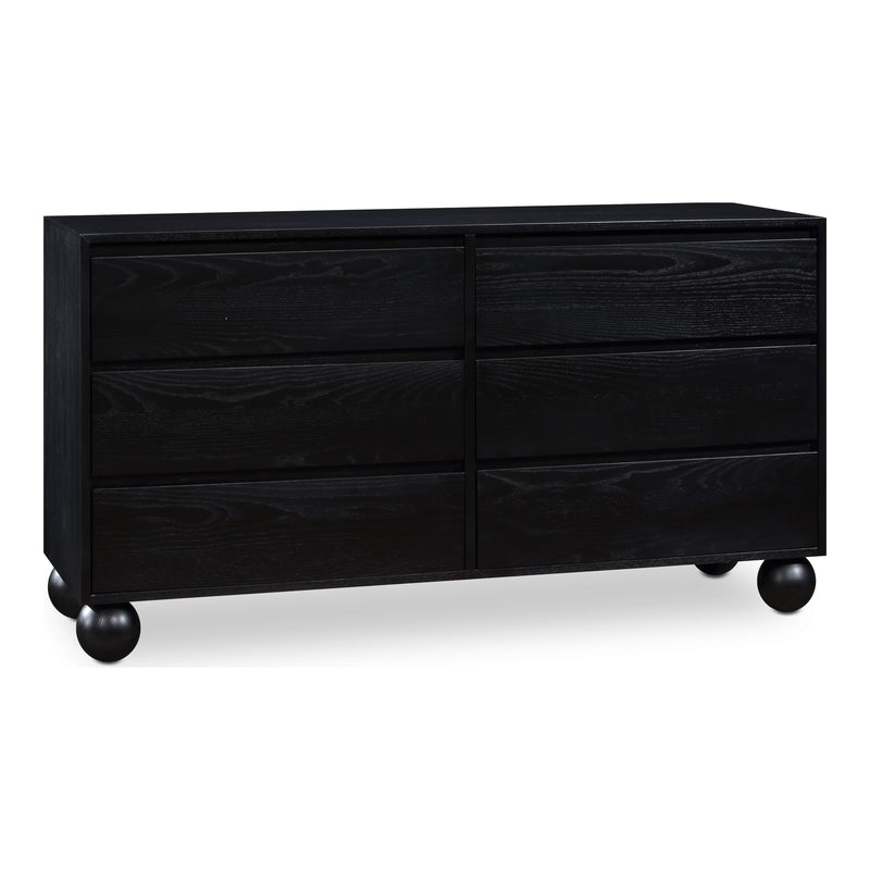 Kent Ash Wood Dresser in Black