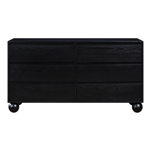 Kent Ash Wood Dresser in Black