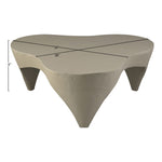 Bourges Aluminum Coffee Table in Taupe
