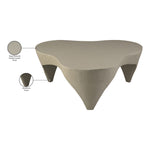 Bourges Aluminum Coffee Table in Taupe