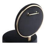 Brandy Velvet Upholstered Dining Chair in Black