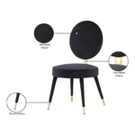 Brandy Velvet Upholstered Dining Chair in Black