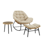 Benson 3-Piece Lounge Chair Set in Cream