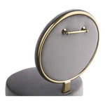Brandy Velvet Upholstered Dining Chair in Grey