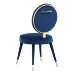 Brandy Velvet Upholstered Dining Chair in Navy