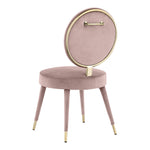 Brandy Velvet Upholstered Dining Chair in Pink