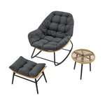 Benson 3-Piece Lounge Chair Set in Gray