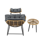 Benson 3-Piece Lounge Chair Set in Gray