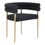 Brielle Boucle Fabric Upholstered Dining Chair in Black