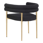 Brielle Boucle Fabric Upholstered Dining Chair in Black