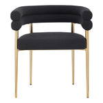 Brielle Boucle Fabric Upholstered Dining Chair in Black