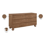 Kent Ash Wood Dresser in Walnut