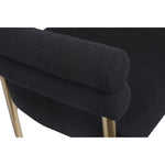 Brielle Boucle Fabric Upholstered Dining Chair in Black