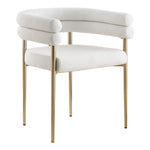 Brielle Boucle Fabric Upholstered Dining Chair in Cream
