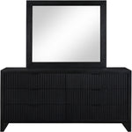 Fairfax Solid Wood And Oak Veneer Dresser in Black