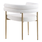 Brielle Boucle Fabric Upholstered Dining Chair in Cream