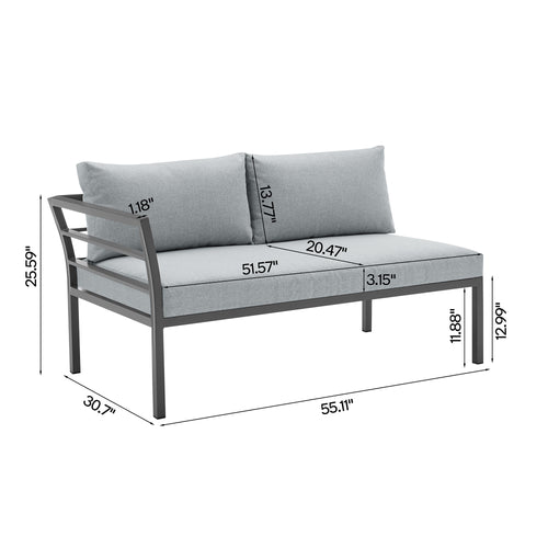 Sunnyside 2-Piece Conversation Set in Gray