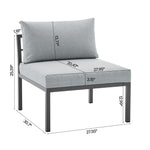 Sunnyside 2-Piece Conversation Set in Gray