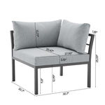 Sunnyside 2-Piece Conversation Set in Gray