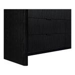 Fairfax Solid Wood And Oak Veneer Dresser in Black
