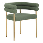 Brielle Boucle Fabric Upholstered Dining Chair in Green