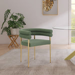 Brielle Boucle Fabric Upholstered Dining Chair in Green