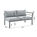 Sunnyside 2-Piece Conversation Set in Gray