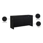 Fairfax Solid Wood And Oak Veneer Dresser in Black