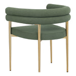 Brielle Boucle Fabric Upholstered Dining Chair in Green