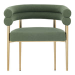 Brielle Boucle Fabric Upholstered Dining Chair in Green