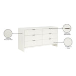 Fairfax Solid Wood And Oak Veneer Dresser in Cream