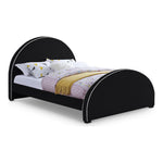 Brody Velvet Upholstered King Bed in Black